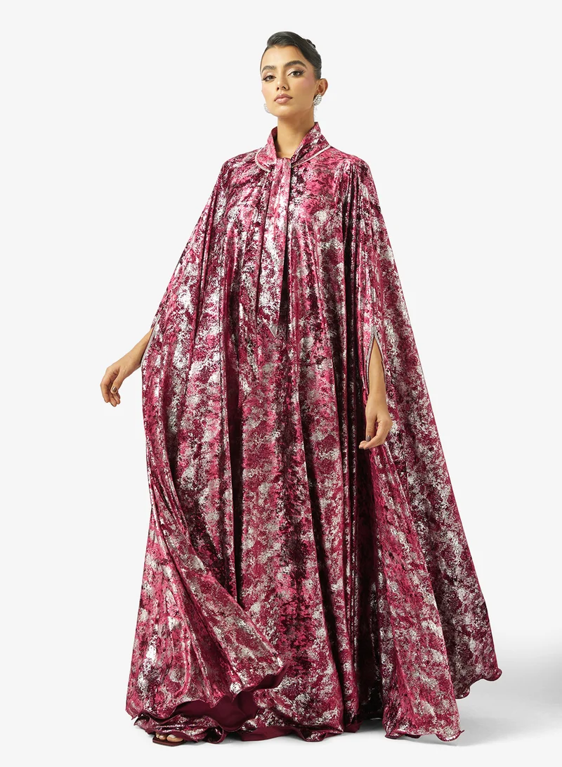 Tie-Up Metallic Kaftan